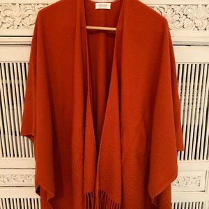 MerSea Bright Orange Poncho with Pocket. Pristine condition.